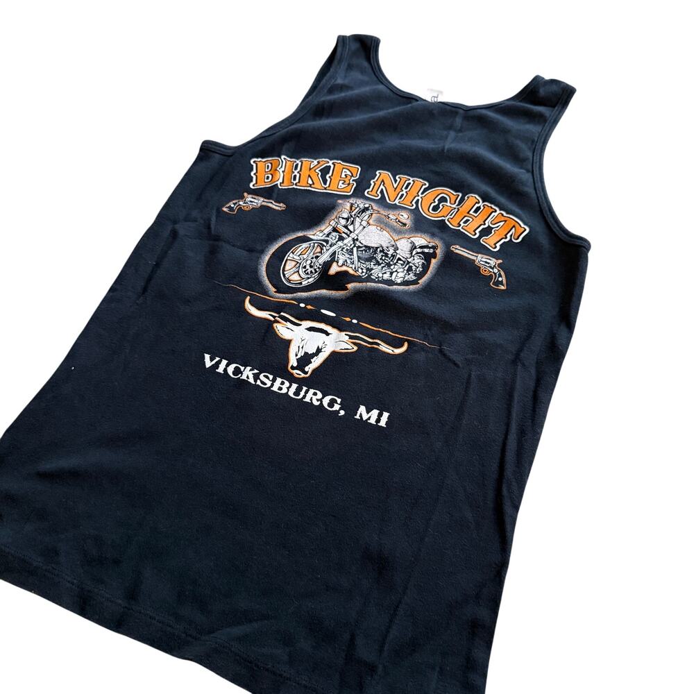 Long Branch Saloon & Eatery Bike Night Vicksburg MI Black Tank Top XL
